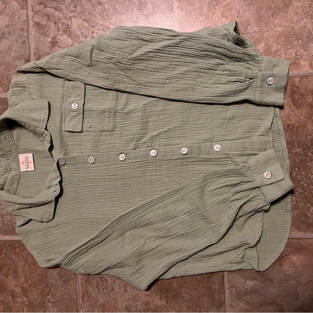 Green Button Down Shirt